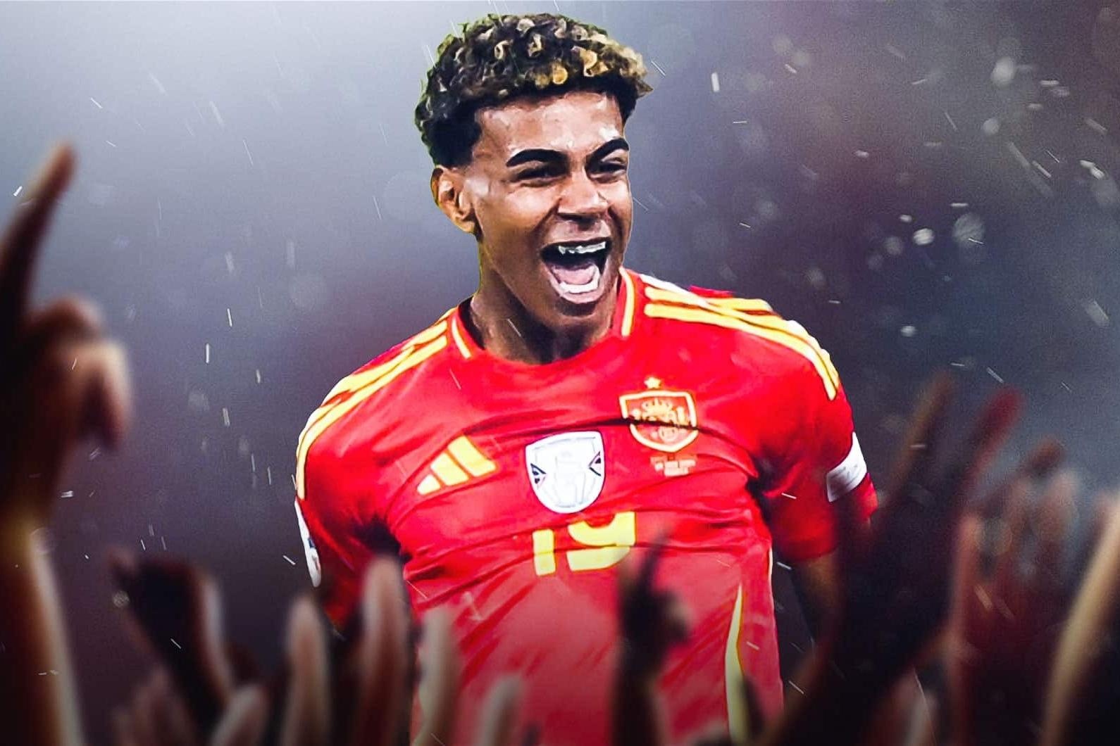 Lamine Yamal 'hoi sinh' ca khu pho bang mot dong tac tay hinh anh