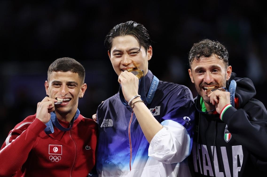 Hanh dong gay sot cua 'quai vat' dau kiem Han Quoc o Olympic Paris hinh anh