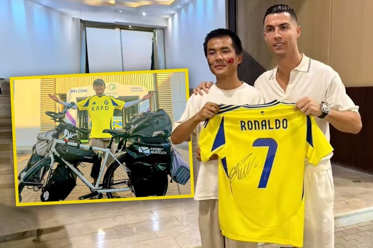 Fan Ronaldo dap xe 7 thang tu Trung Quoc den Saudi Arabia de gap idol hinh anh