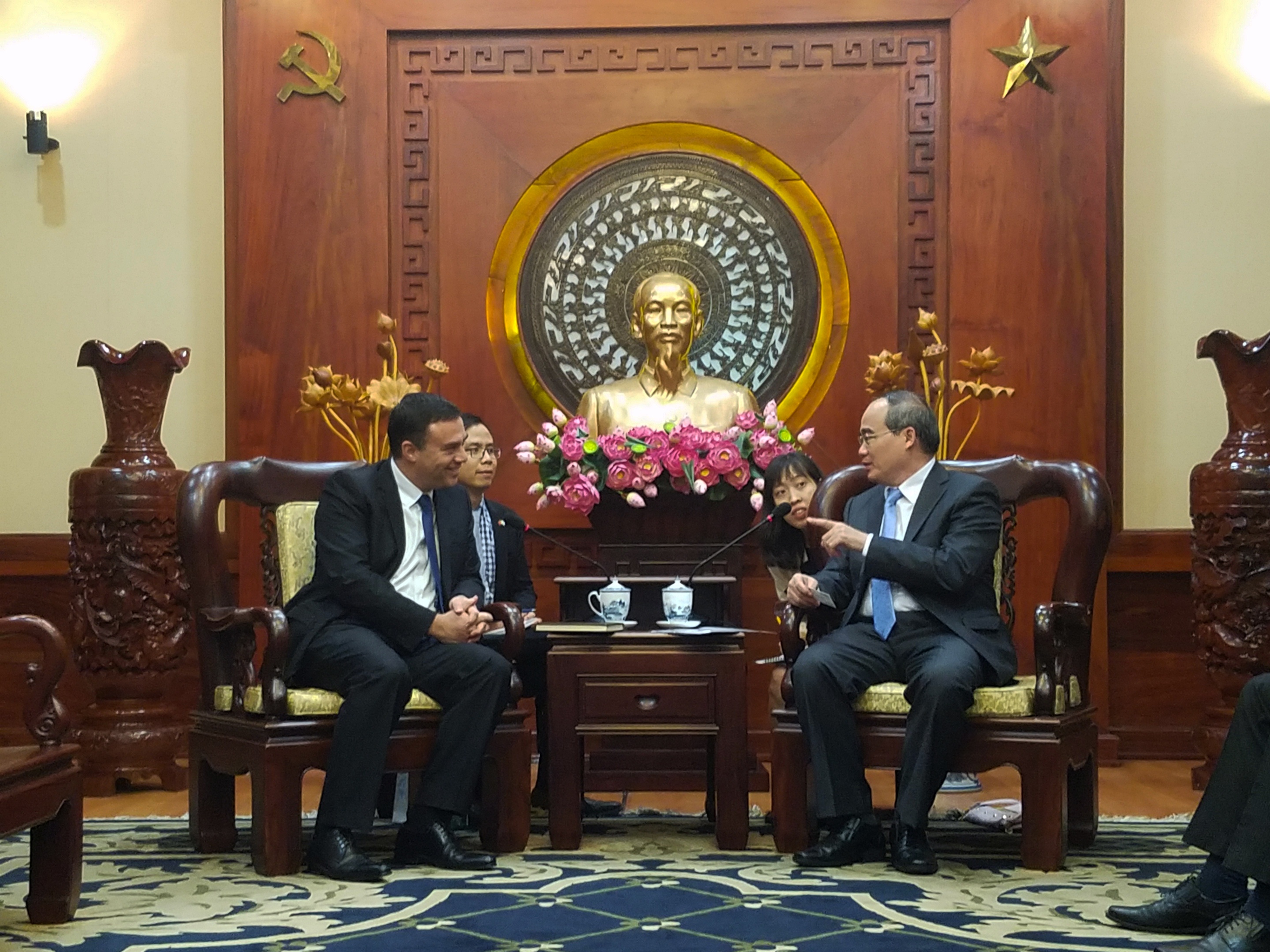 Bí thư Nguyễn Thiện Nhân tiếp Đại sứ Israel ảnh 1 Bi thu Nguyen Thien Nhan tiep Dai su Israel anh 1