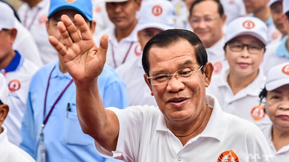 Dang cua Thu tuong Hun Sen chien thang tong tuyen cu Campuchia hinh anh