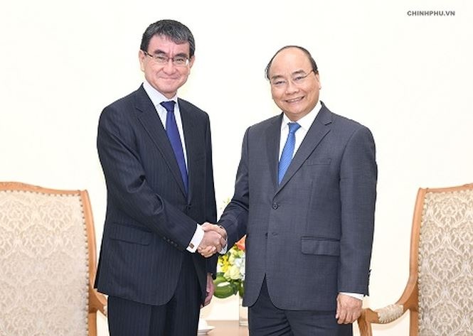 Thủ tướng tiếp ngoại trưởng Nhật Bản ảnh 1 Thu tuong tiep ngoai truong Nhat Ban anh 1