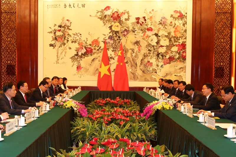 Pho thu tuong Vuong Dinh Hue tiep pho thu tuong Trung Quoc anh 2