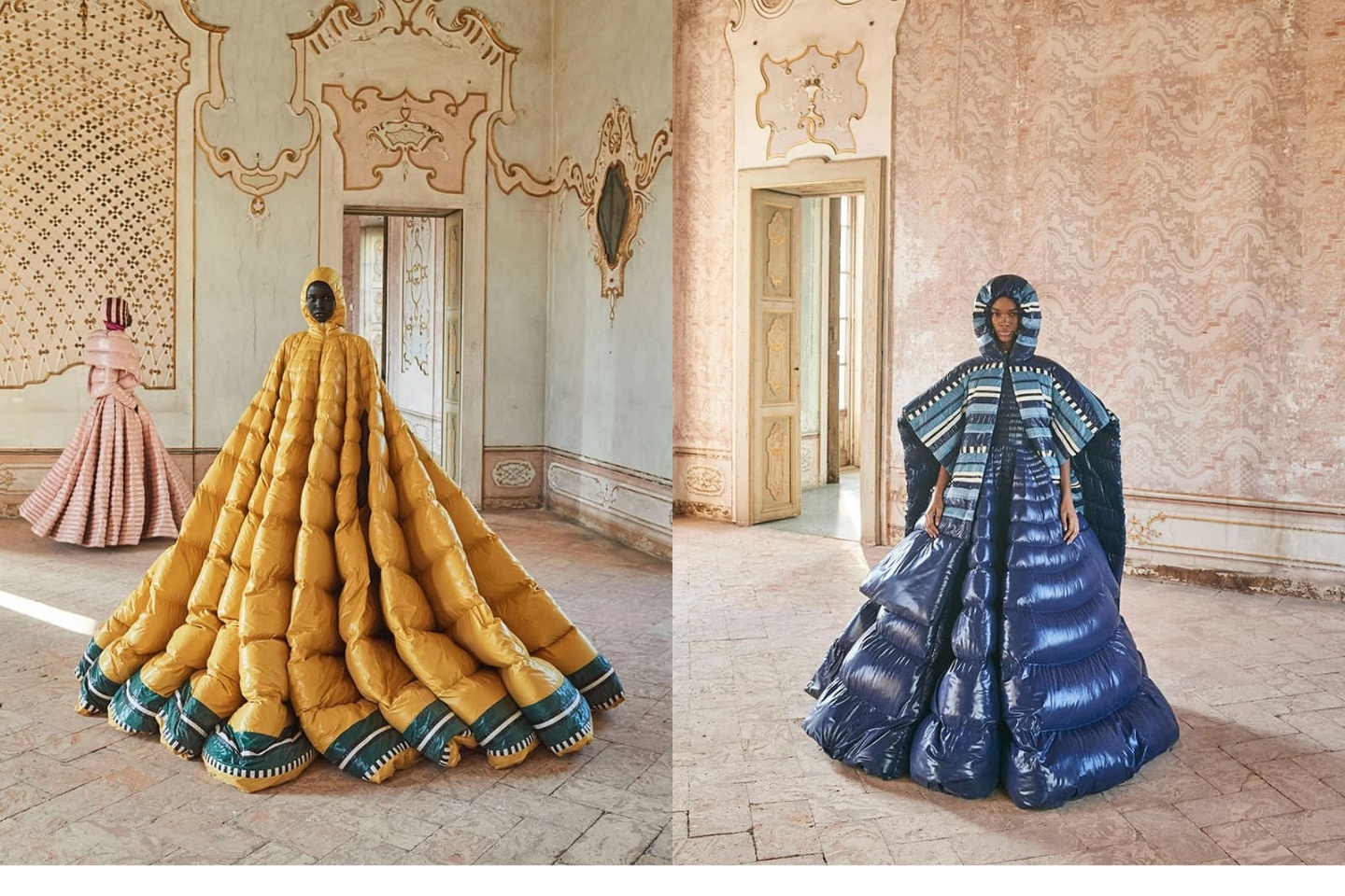 Moncler lan at cac nha mot khac voi thiet ke ao phao ngoai co doc dao hinh anh