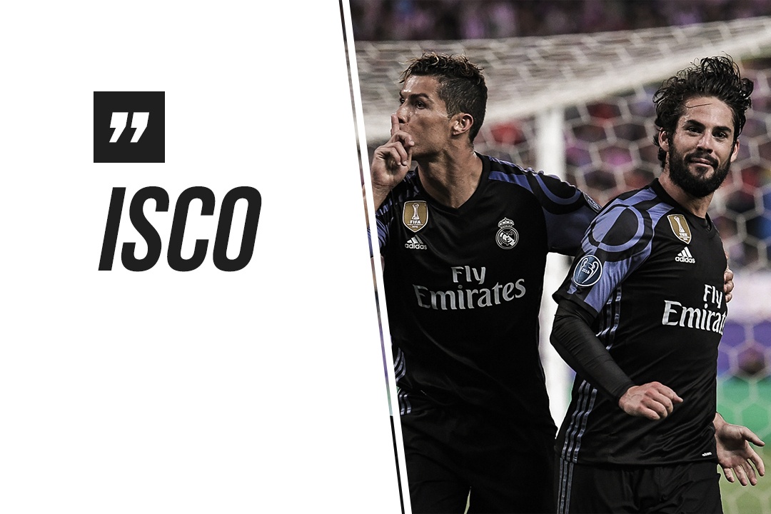 Isco kho chiu khi bi hoi ve Ronaldo hinh anh