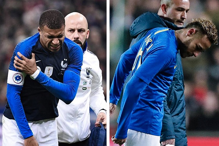 Neymar va Mbappe chan thuong trong loat tran giao huu hinh anh