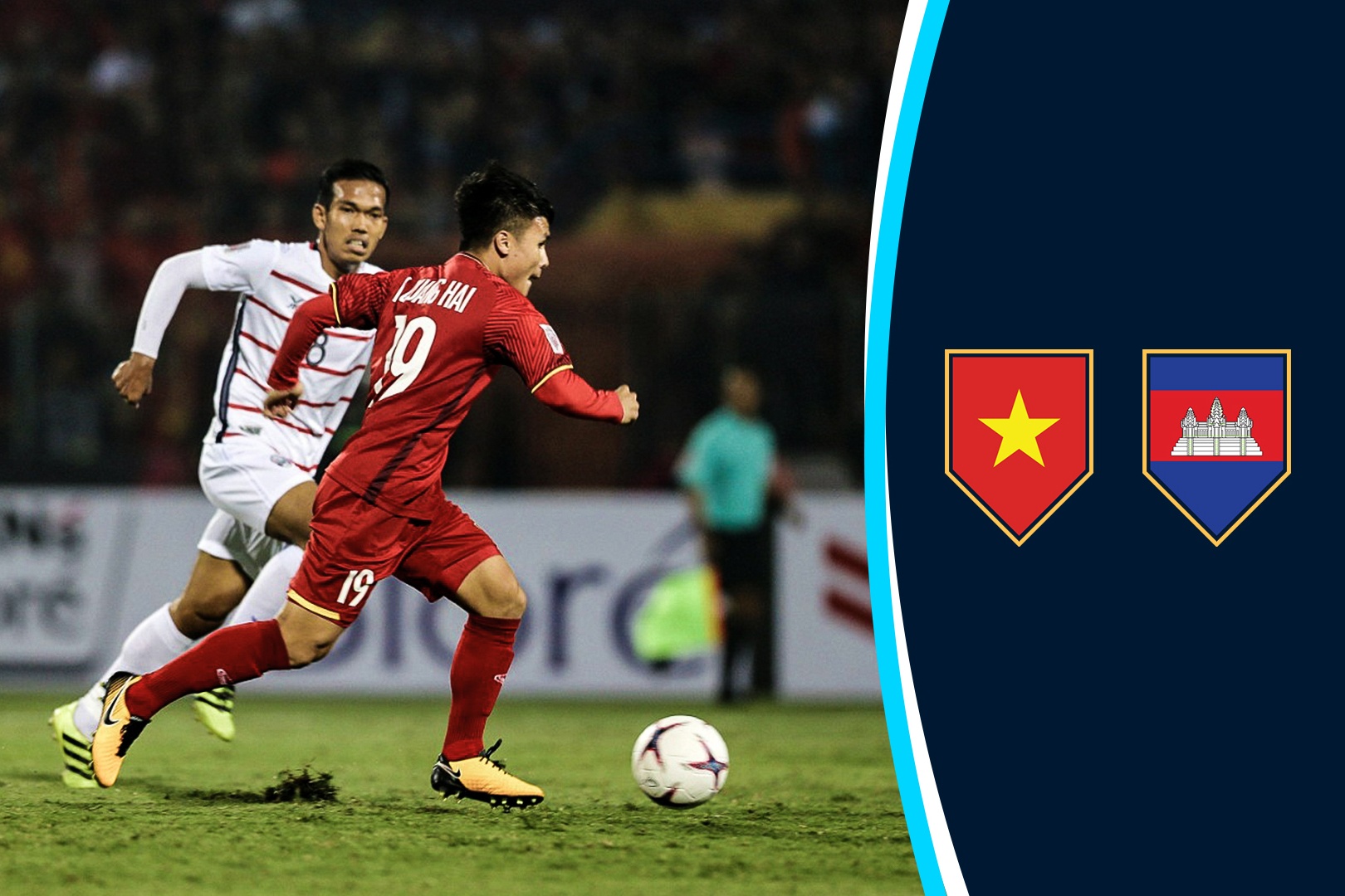 Cham diem Viet Nam vs Campuchia: Quang Hai hay nhat tran hinh anh