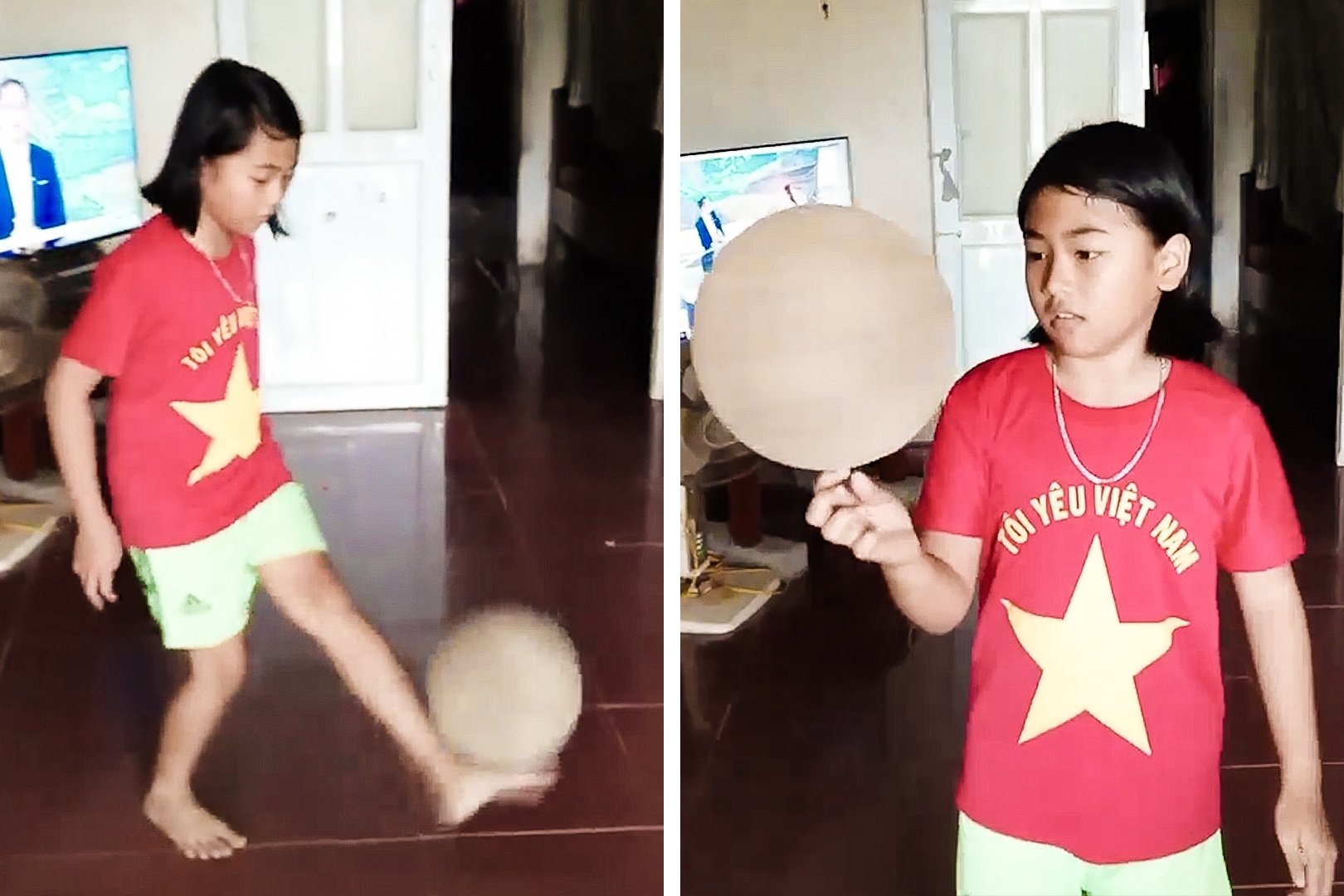 Be gai 11 tuoi o Nghe An tang bong phong cach freestyle dep mat hinh anh