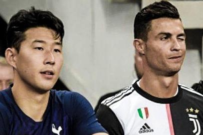 Khoanh khac Son Heung-min doi ao voi than tuong Ronaldo hinh anh