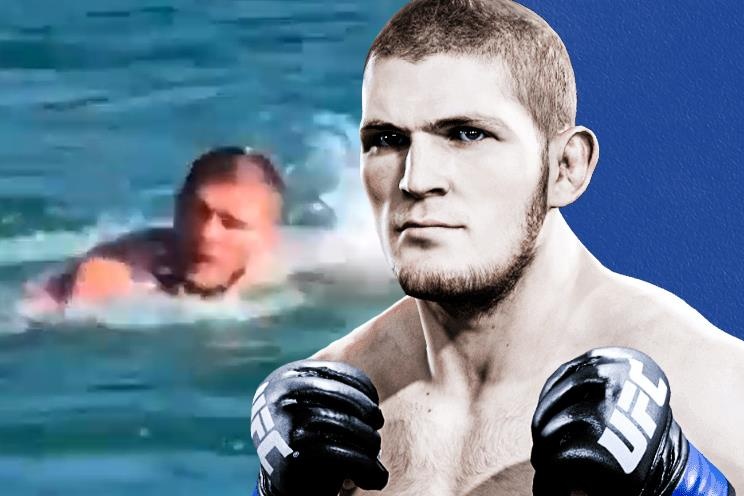 Khabib gay sot khi boi nguoc dong nuoc hinh anh