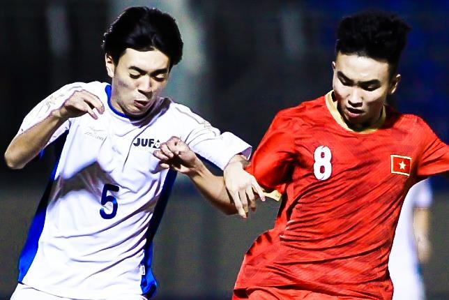 Highlights U21 Viet Nam 1-2 Sinh vien Nhat Ban hinh anh