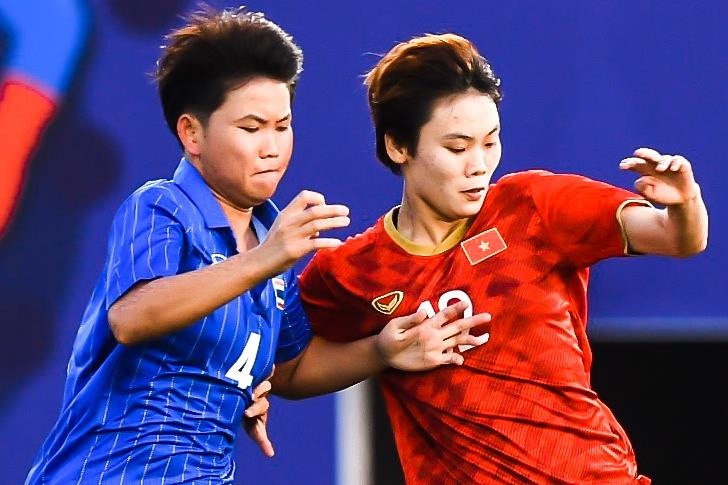 Highlights bong da nu SEA Games 30: Viet Nam 1-1 Thai Lan hinh anh