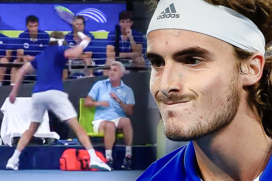 Tsitsipas dap vot khien bo bi dau hinh anh