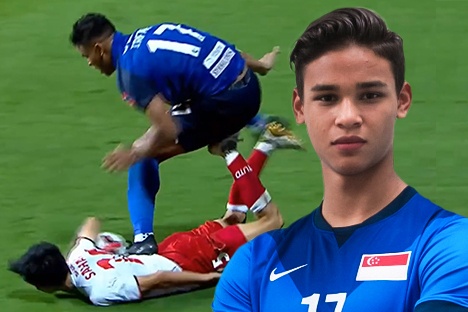 Tuyen thu Singapore bi duoi vi giam len doi thu hinh anh