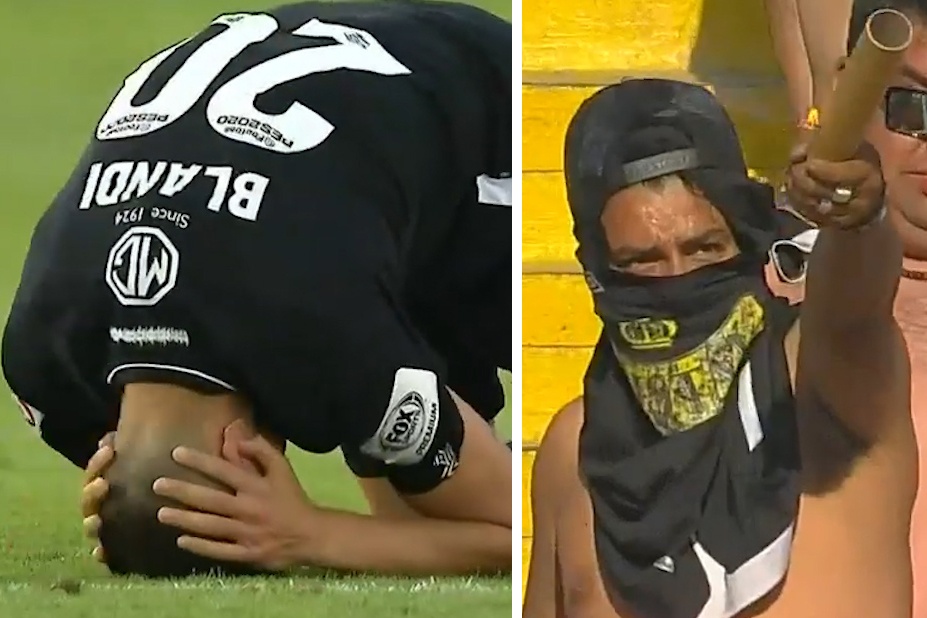 Cau thu guc xuong san vi phao sang o Chile hinh anh