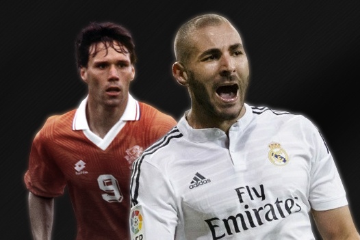 So sanh 2 cu volley dinh cao cua Van Basten va Benzema hinh anh