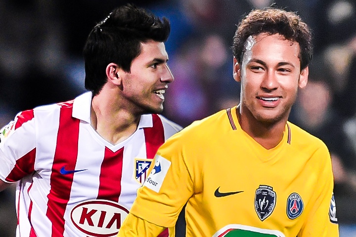 Su khac biet khi Neymar va Aguero hat bong qua dau doi thu hinh anh
