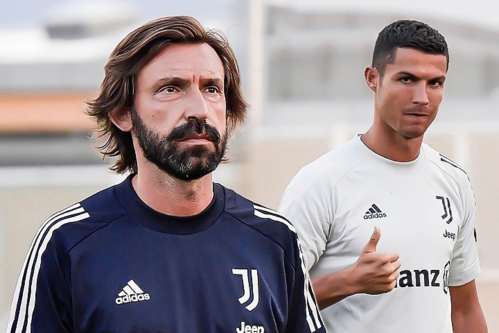 Ngay dau tien HLV Pirlo lam viec voi Ronaldo o Juventus hinh anh