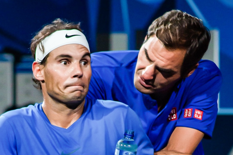 Phan ung cua Nadal khi bat kip ky luc cua Federer hinh anh