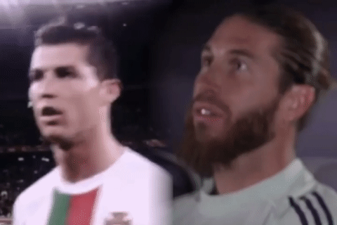 Phan ung cua Ramos khi nhin lai su tuc gian cua Ronaldo hinh anh