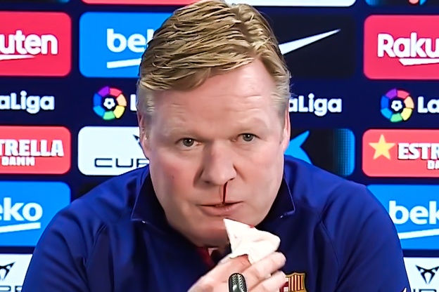 HLV Koeman bi chay mau mui giua hop bao hinh anh