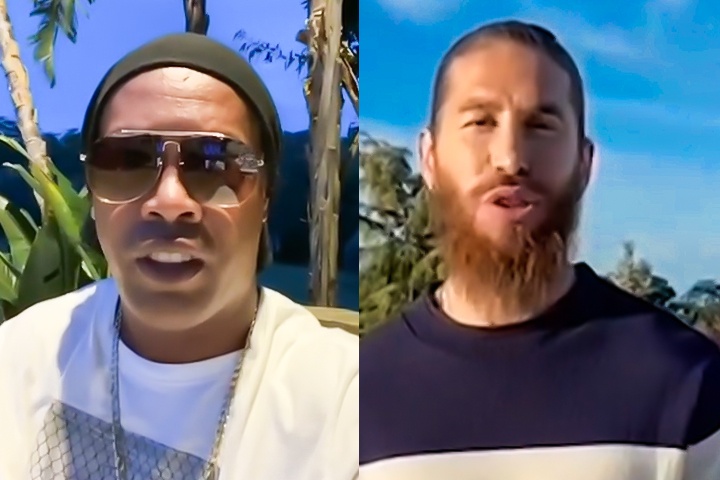 Ramos, Neymar va dan sao chuc mung huyen thoai Duc hinh anh