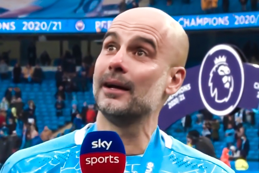 HLV Guardiola rom nuoc mat khi noi ve Aguero hinh anh