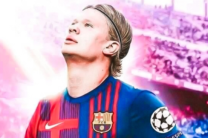 Ronaldinho goi y Barca cho Haaland hinh anh
