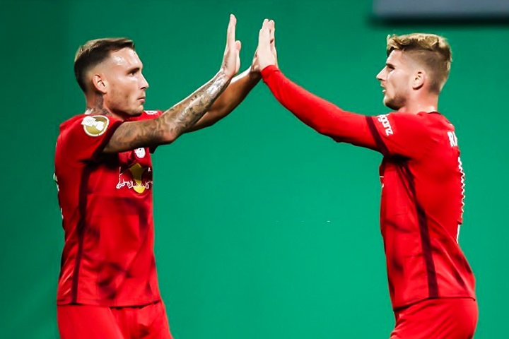 Highlights Teutonia 0-8 Leipzig: Werner lap hat-trick hinh anh