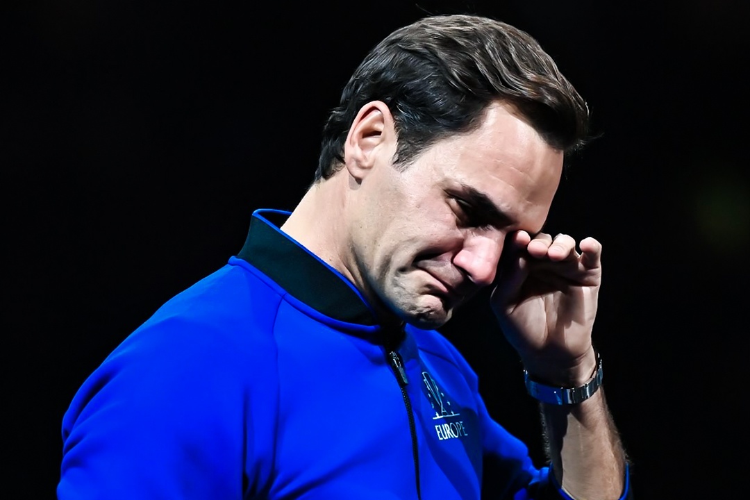 Nuoc mat cua Federer trong ngay giai nghe hinh anh