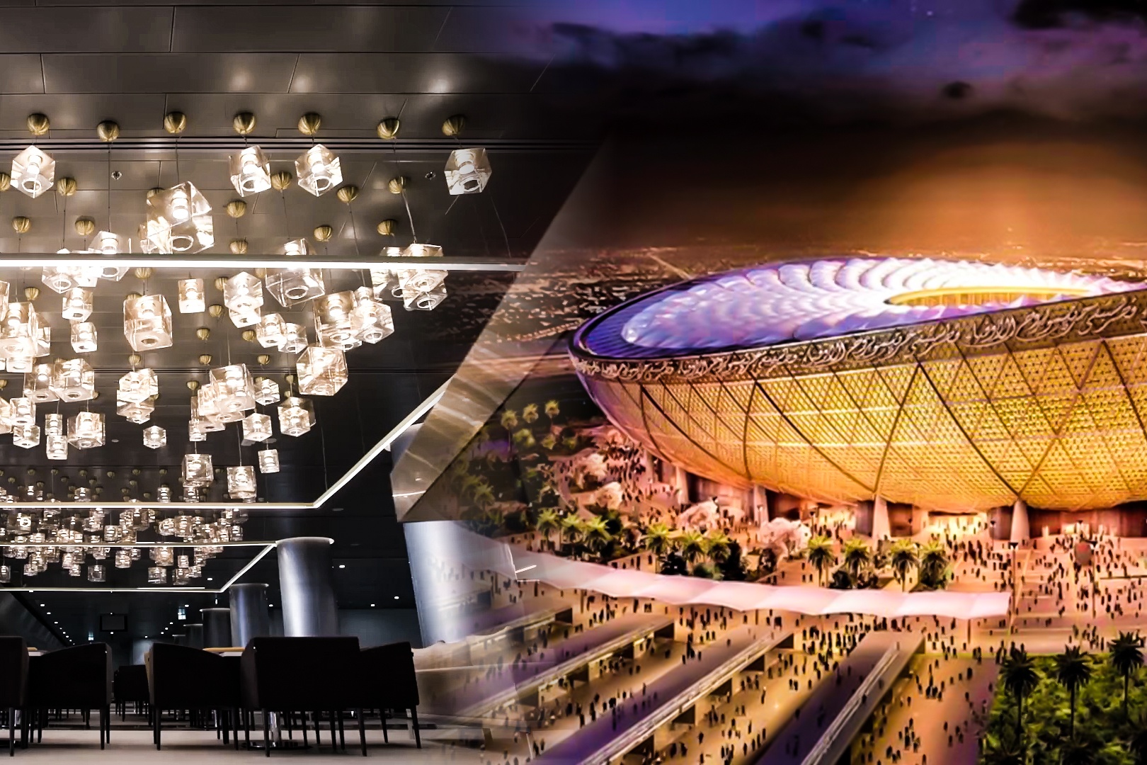 Ben trong san van dong dien ra tran chung ket World Cup 2022 hinh anh