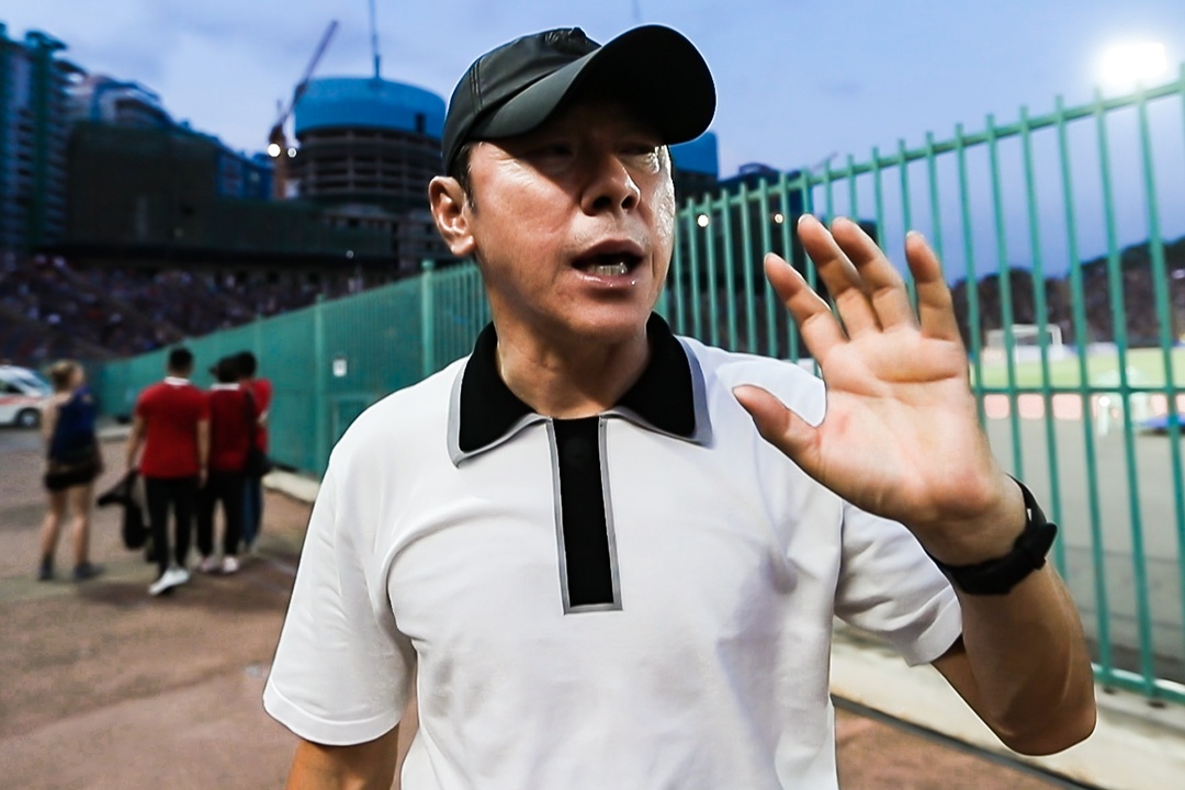 Phan ung cua Shin Tae-yong khi chung kien Indonesia thang U22 Viet Nam hinh anh