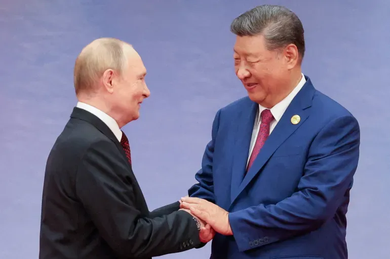Le don chinh thuc Tong thong Putin tai Bac Kinh hinh anh
