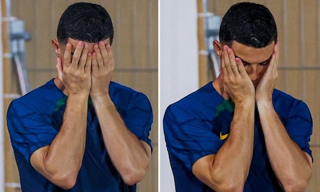 Hinh anh met moi cua Ronaldo hinh anh