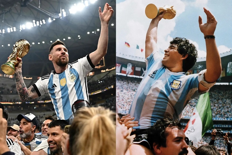 Messi cau xin Maradona anh 1