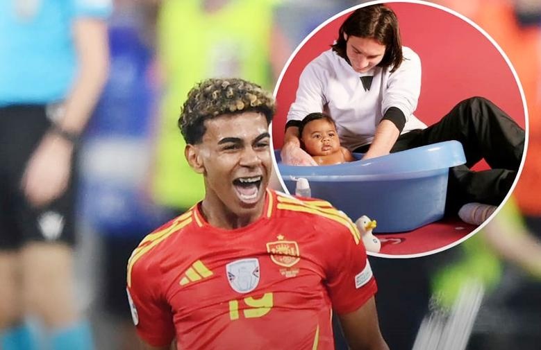 Messi thay hinh anh minh ben trong Yamal hinh anh