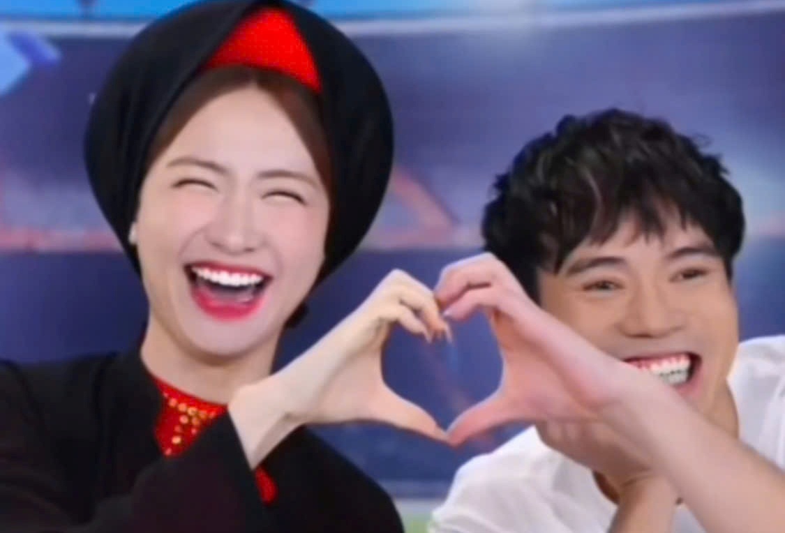 Van Toan tao hinh trai tim voi Hoa Minzy hinh anh