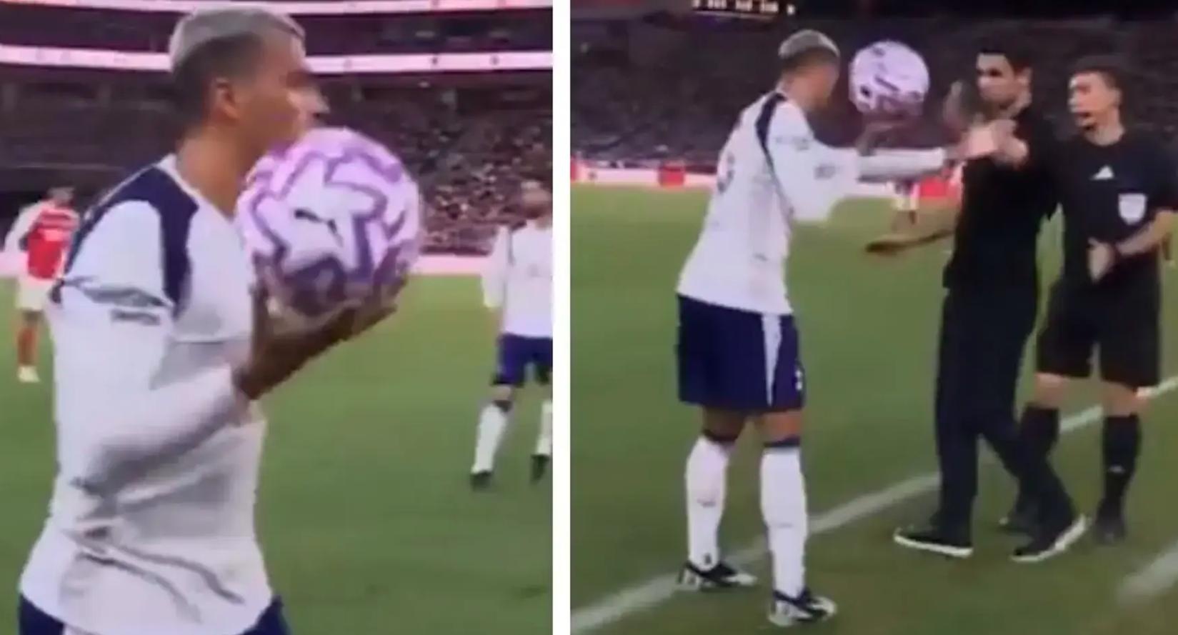 Cau thu Tottenham xo day Arteta hinh anh