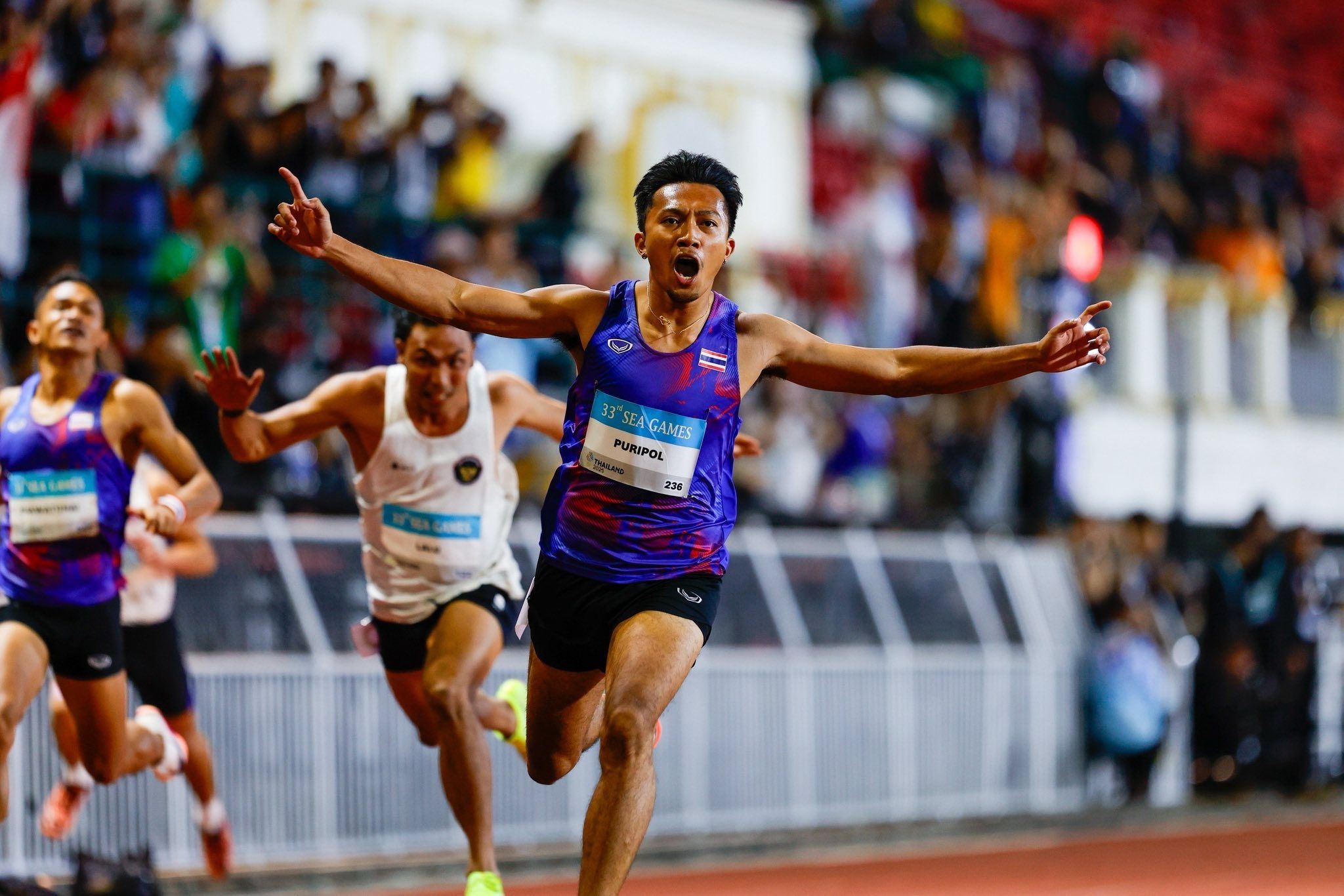 Moc duoi 10 giay o SEA Games gay chan dong dien kinh Dong Nam A hinh anh