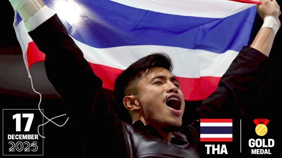 Vo si bi tuoc HCV ngay truoc le trao giai o SEA Games 33 hinh anh