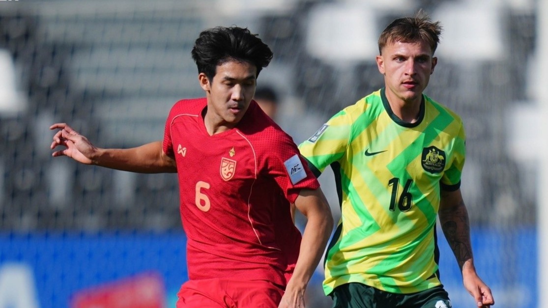 U23 Thai Lan guc nga truoc Australia hinh anh