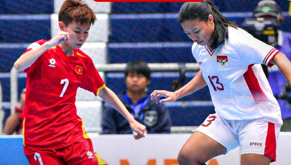 Futsal nu Viet Nam ha Indonesia hinh anh