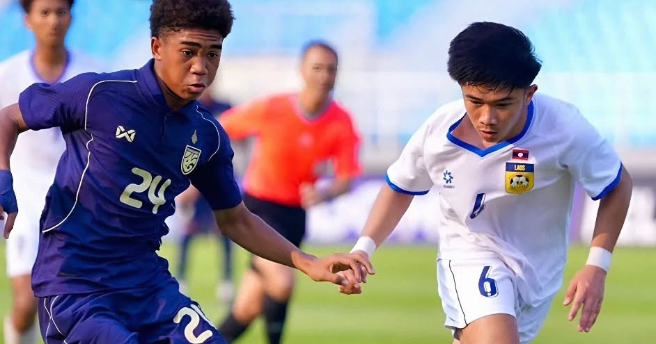 U17 Lao tao dia chan truoc Thai Lan hinh anh