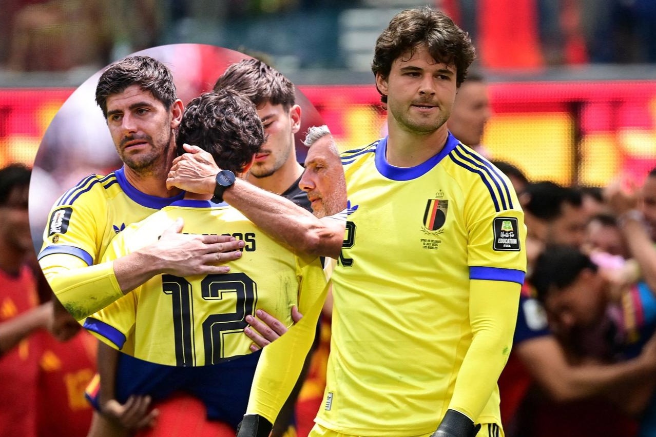 Cái ôm xúc động của Courtois cho Lammens