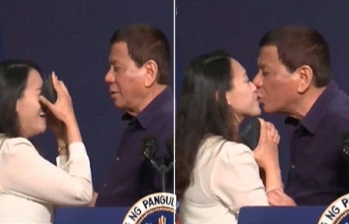 Nu hon gay tranh cai cua ong Duterte voi mot phu nu Philippines hinh anh