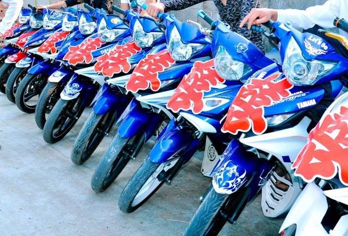 Clip gan 40 chiec Exciter di ruoc dau o Hai Phong hinh anh