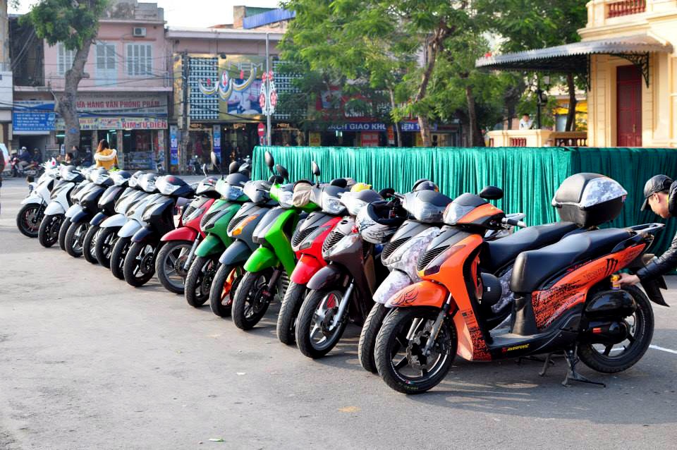 Dan xe Honda SH tu hop o Hai Phong hinh anh