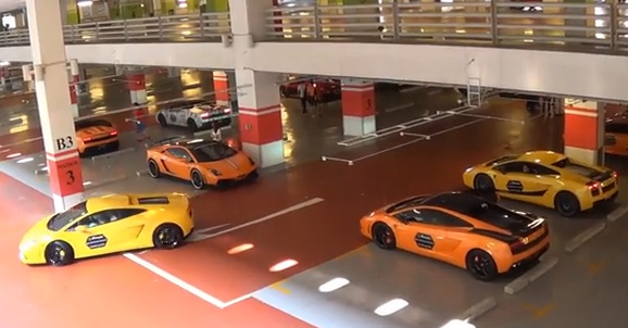 28 sieu xe Lamborghini tu hop o san bay Singapore hinh anh