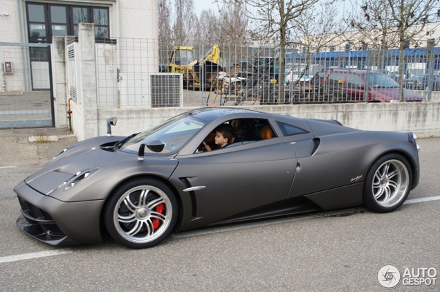 Davide Testi and his son in a Pagani Huayra!