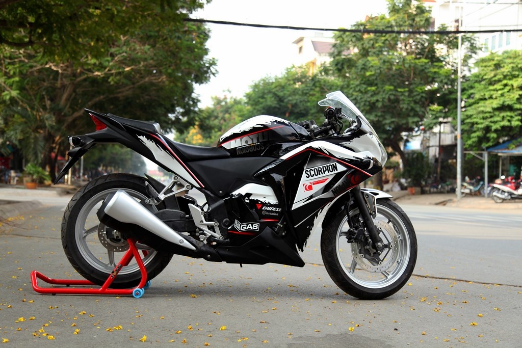 Honda CBR 250R moi tinh duoc son lai tem doc dao hinh anh